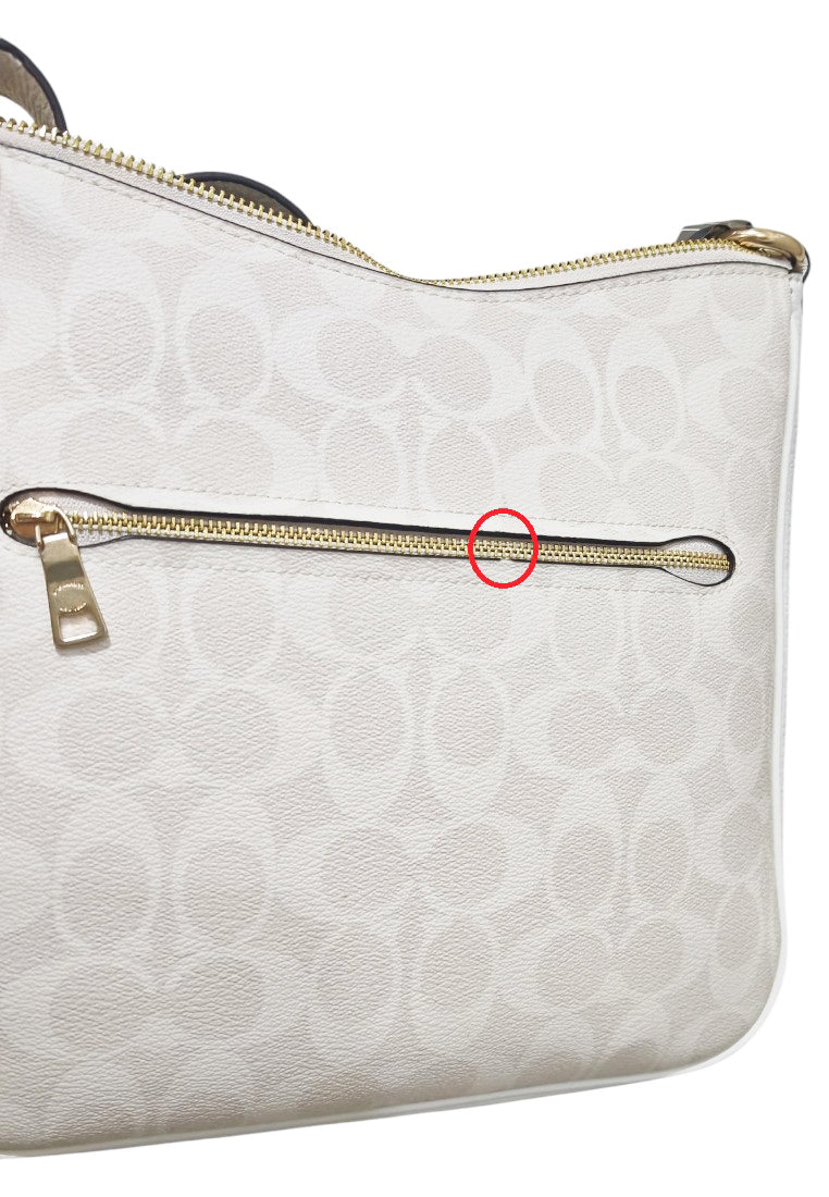 Coach [DEFECTS] Ellie File Bag In Signature Canvas - White