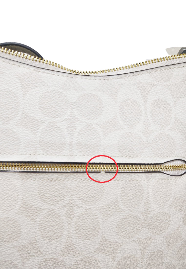 Coach [DEFECTS] Ellie File Bag In Signature Canvas - White