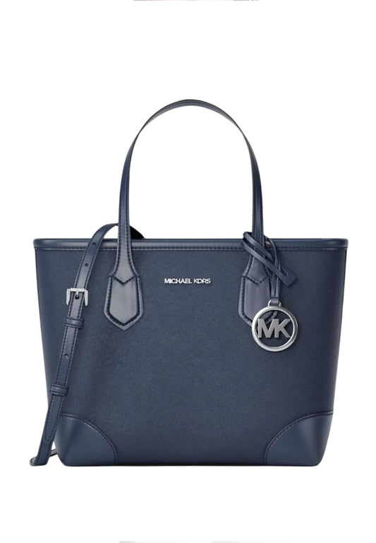 Michael Kors Eva Extra-Small Saffiano Leather Convertible Tote Bag - Navy