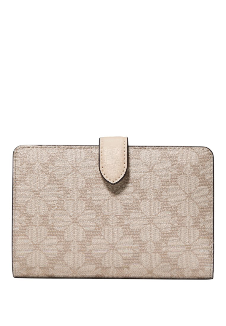 Kate Spade Spade Flower Medium Bifold Wallet - Dark Beige/Multi