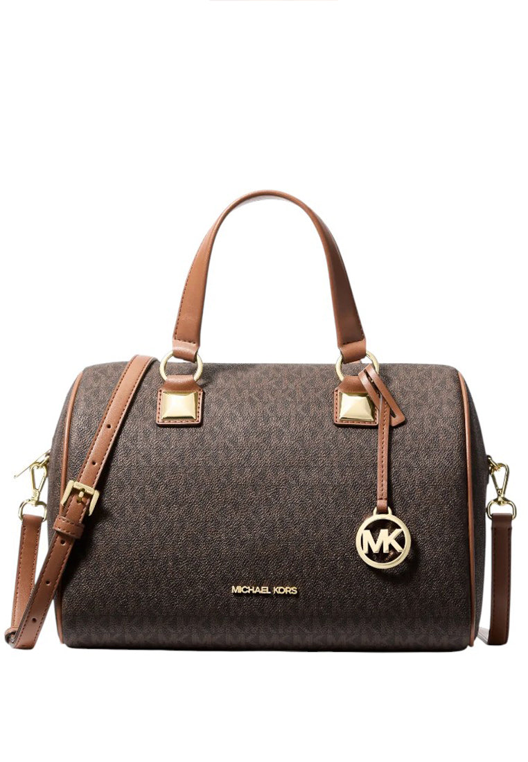 Michael Kors Grayson Medium Signature Logo Duffel Bag - Brown