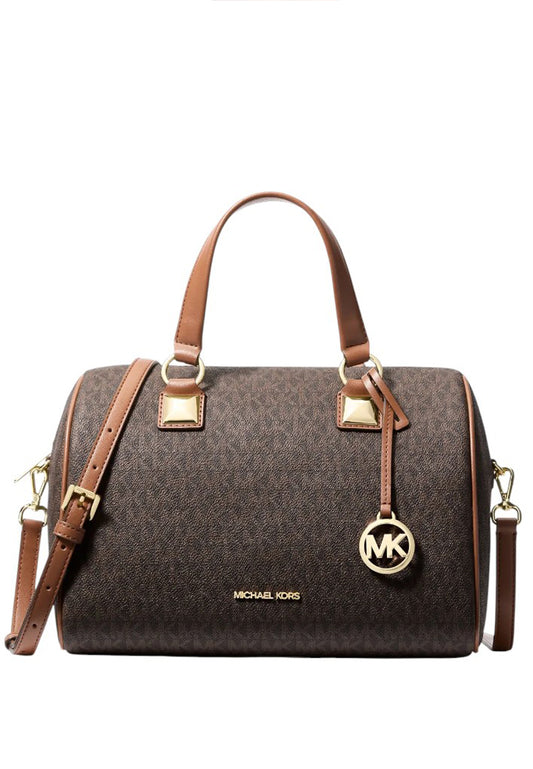 Michael Kors Grayson Medium Signature Logo Duffel Bag - Brown