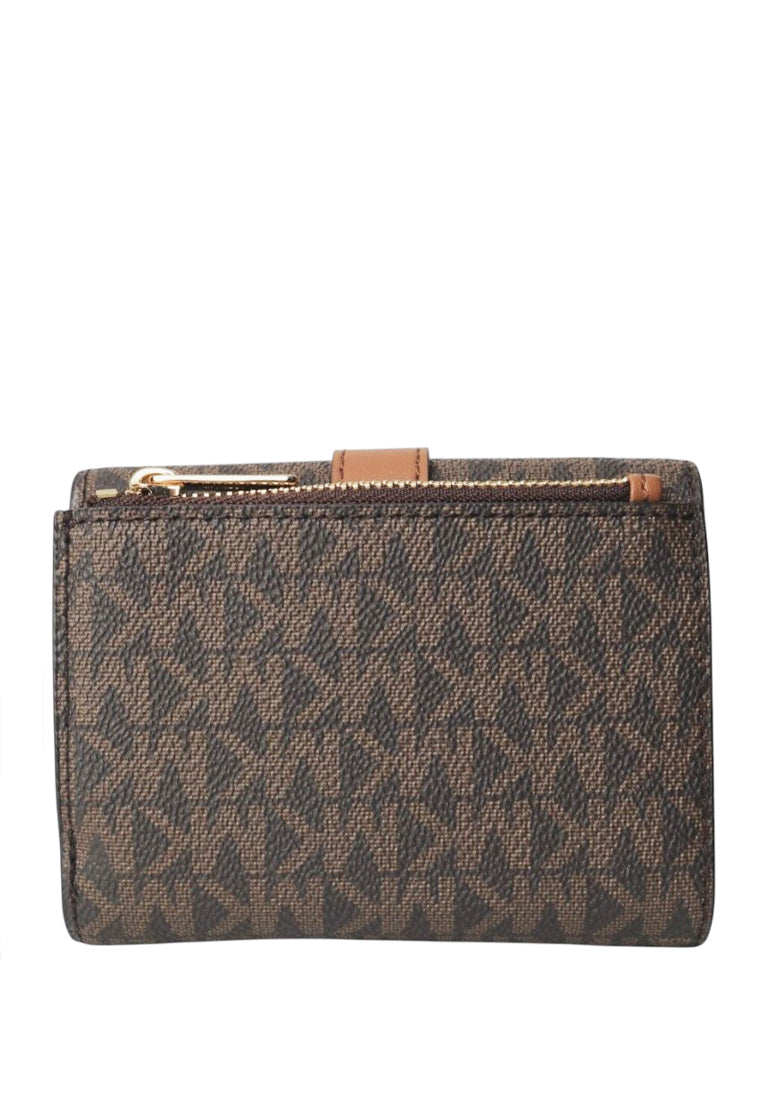 Michael Kors Greenwich Medium Signature Logo Trifold Wallet - Brown