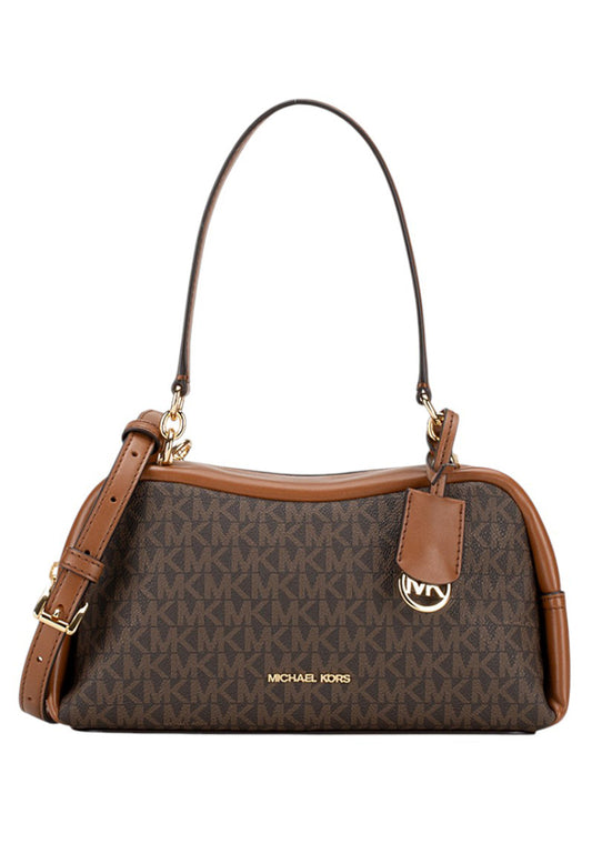 Michael Kors Cecily Small Signature Logo Shoulder Bag - Brown