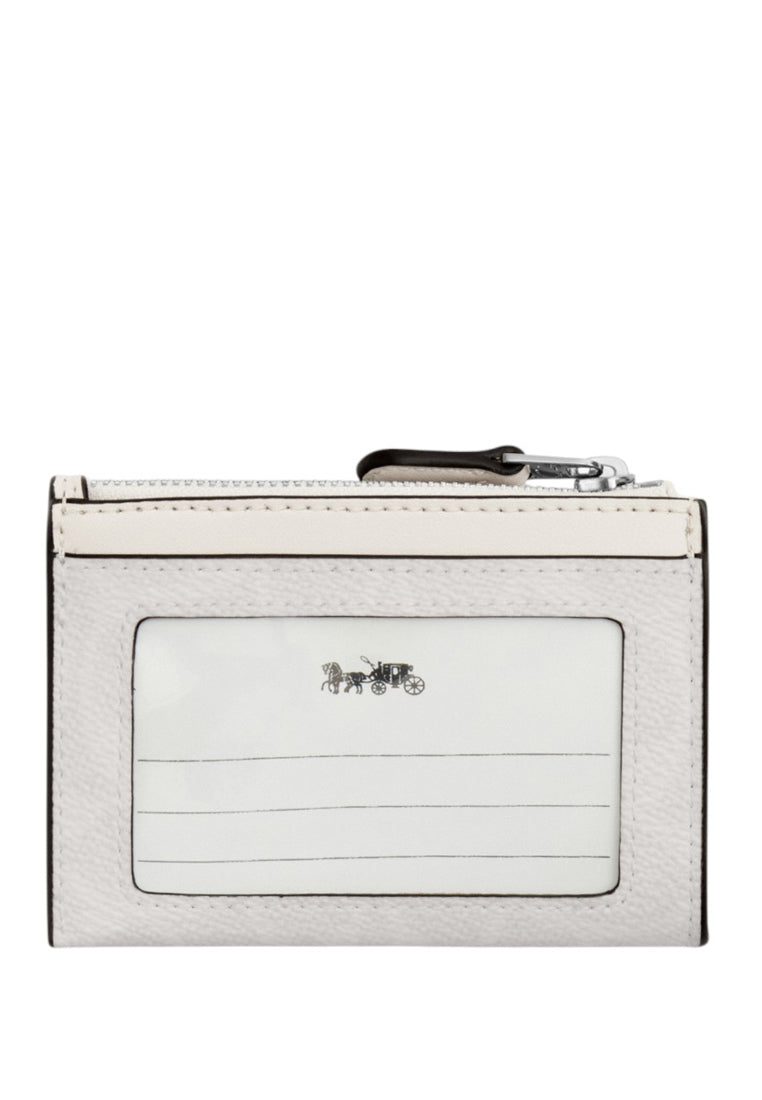 Coach Mini Skinny ID Case In Signature Canvas - White/Chalk