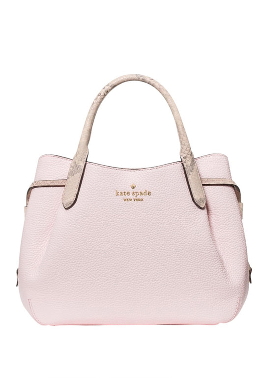 Kate Spade Dumpling Snake Embossed Small Satchel - Shimmer Pink