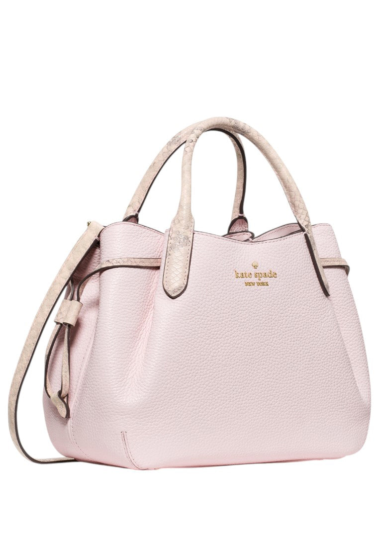 Kate Spade Dumpling Snake Embossed Small Satchel - Shimmer Pink