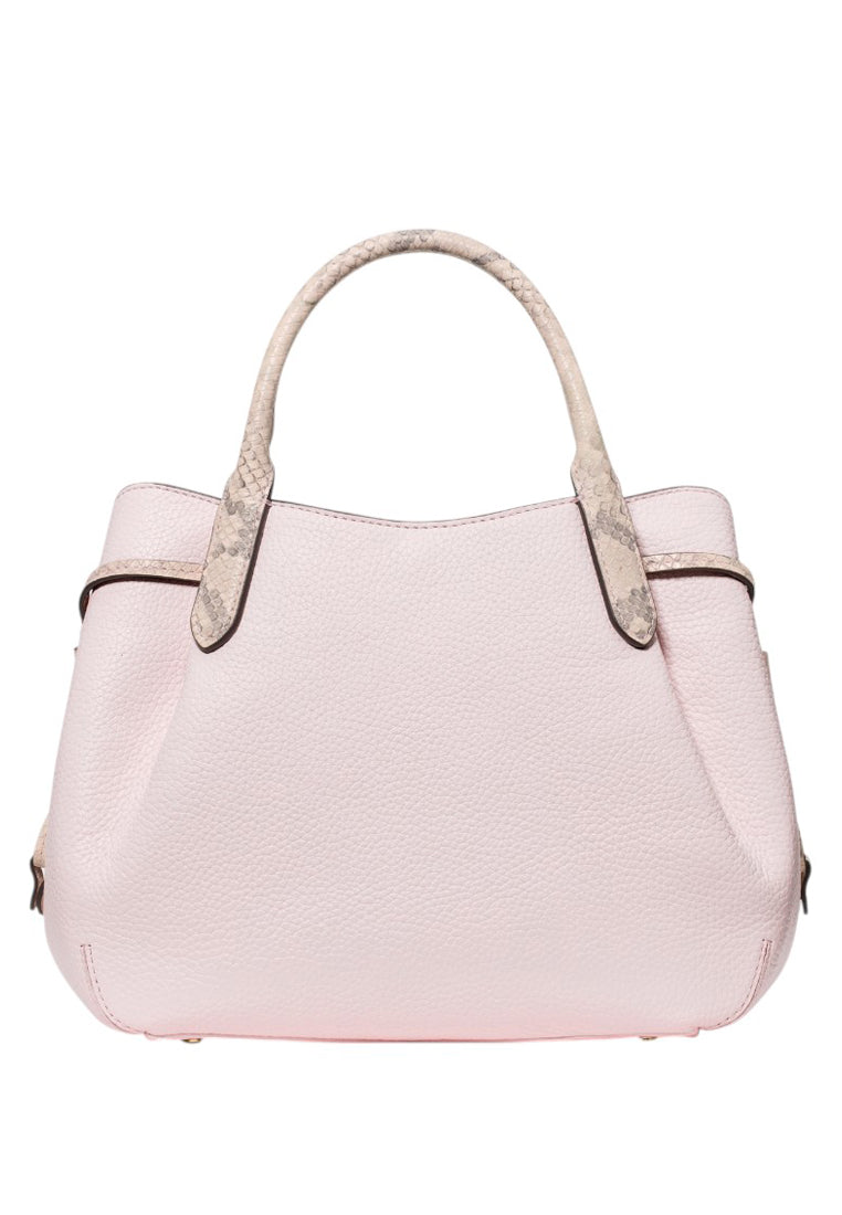 Kate Spade Dumpling Snake Embossed Small Satchel - Shimmer Pink
