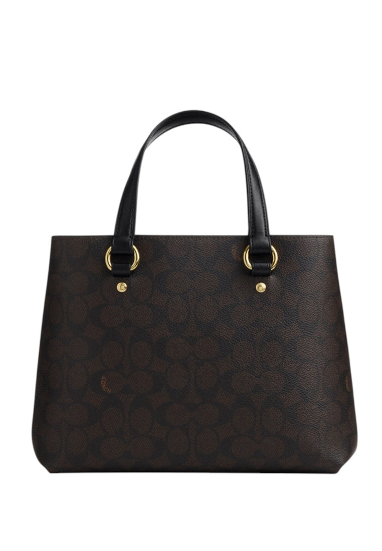Coach Station Carryall Bag In Signature Canvas - Walnut/Black