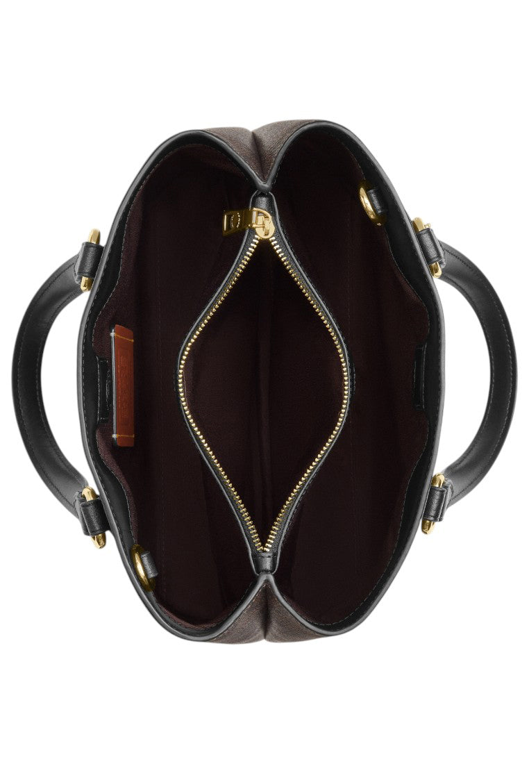 Coach Station Carryall Bag In Signature Canvas - Walnut/Black