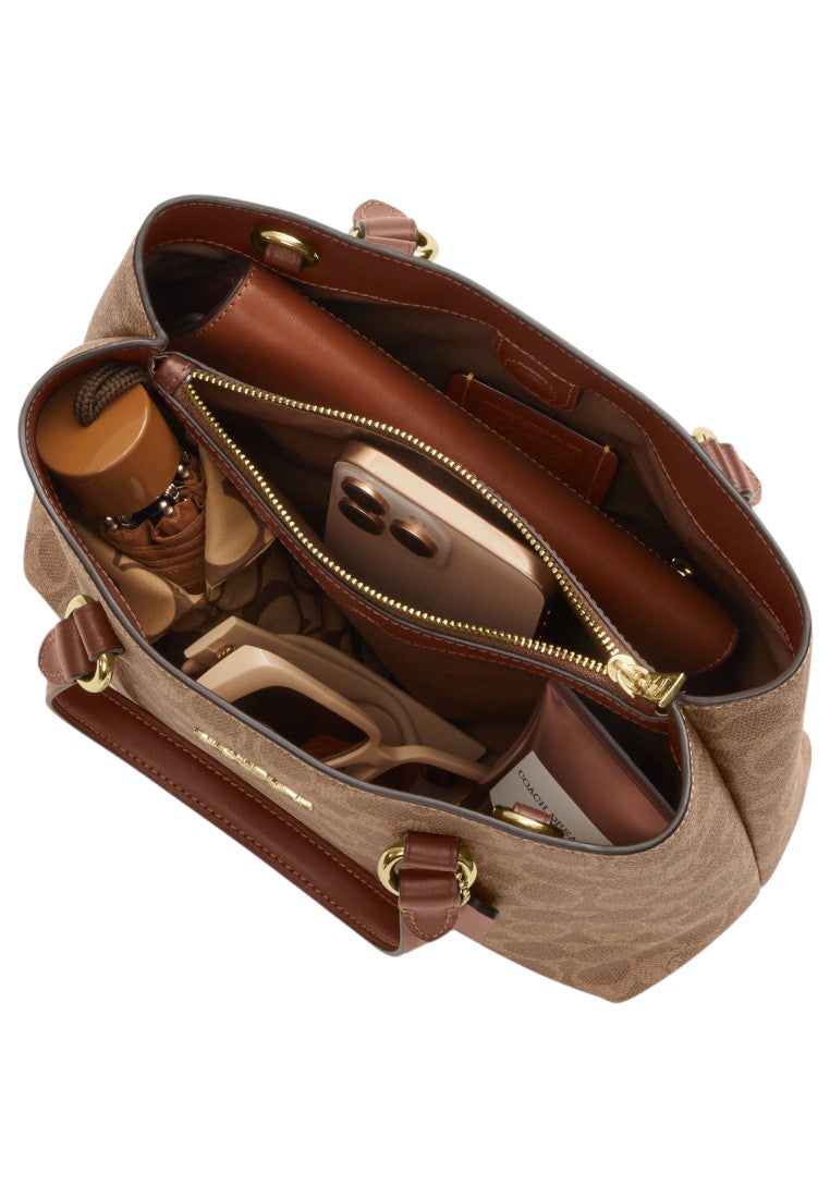 Coach Station Carryall Bag In Signature Canvas - Tan/Brown