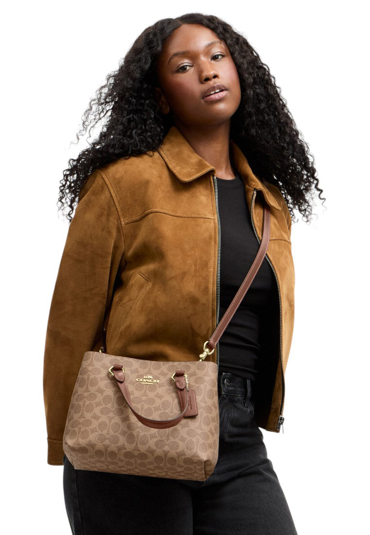 Coach Station Carryall Bag In Signature Canvas - Tan/Brown