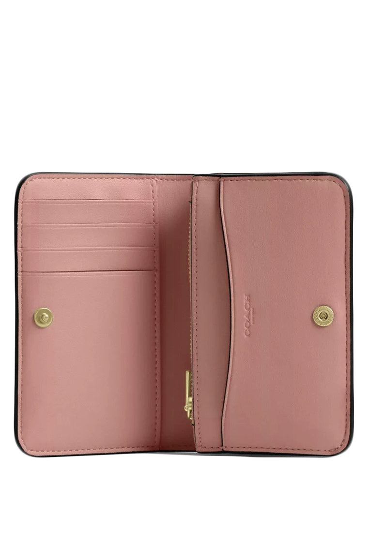 Coach Essential Slim Card Case In Signature Canvas - Melon Pink