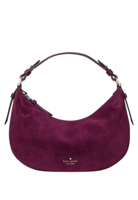 Kate Spade Selene Suede Shoulder Bag - Deep Cherry