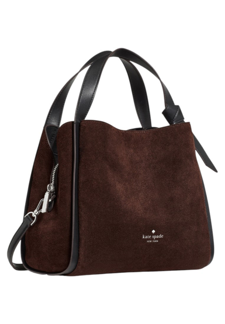 Kate Spade Knott Suede Convertible Carryall - Hot Fudge
