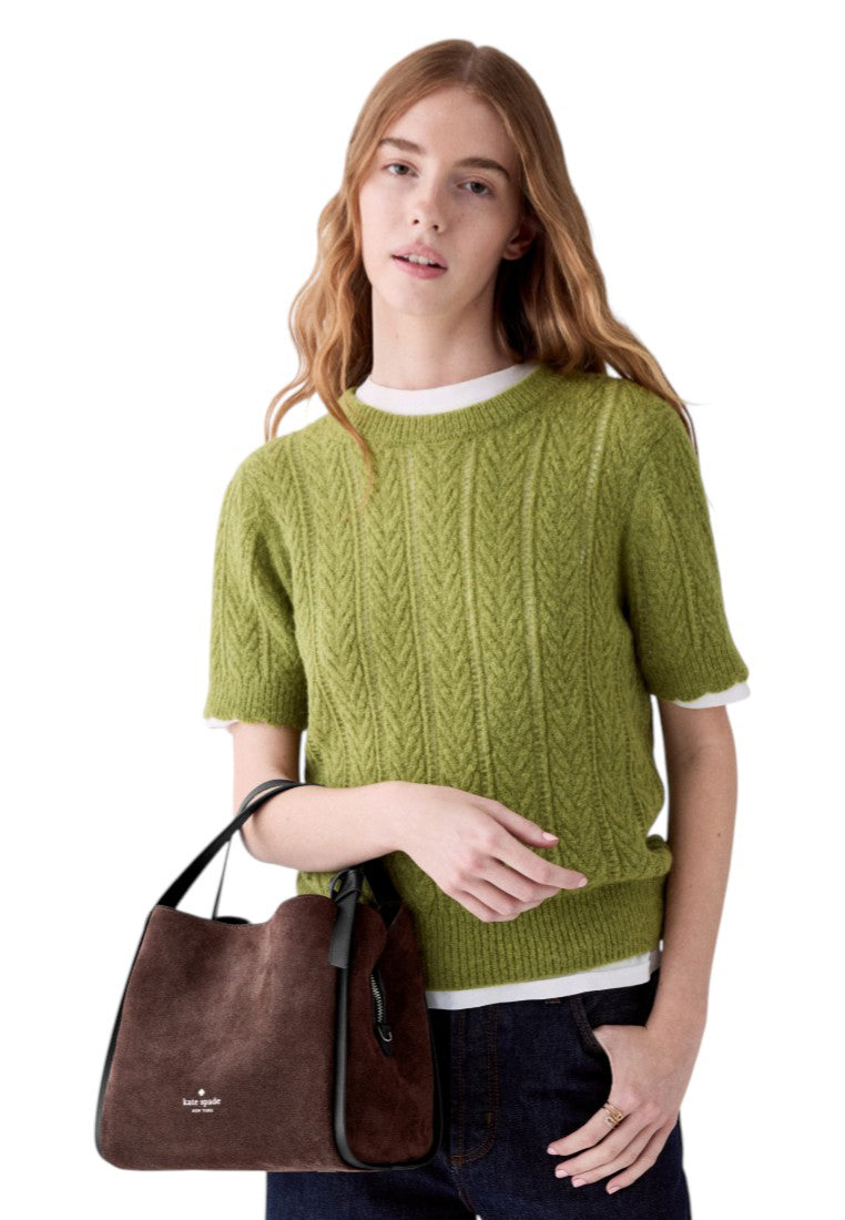Kate Spade Knott Suede Convertible Carryall - Hot Fudge