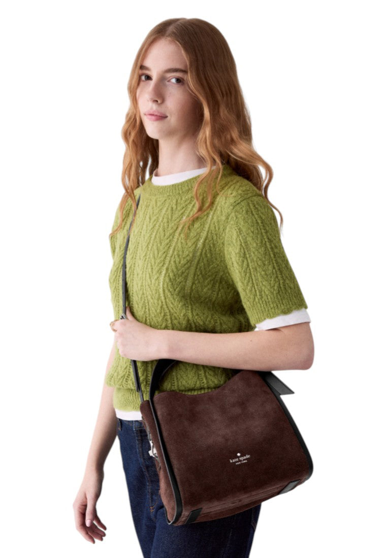 Kate Spade Knott Suede Convertible Carryall - Hot Fudge