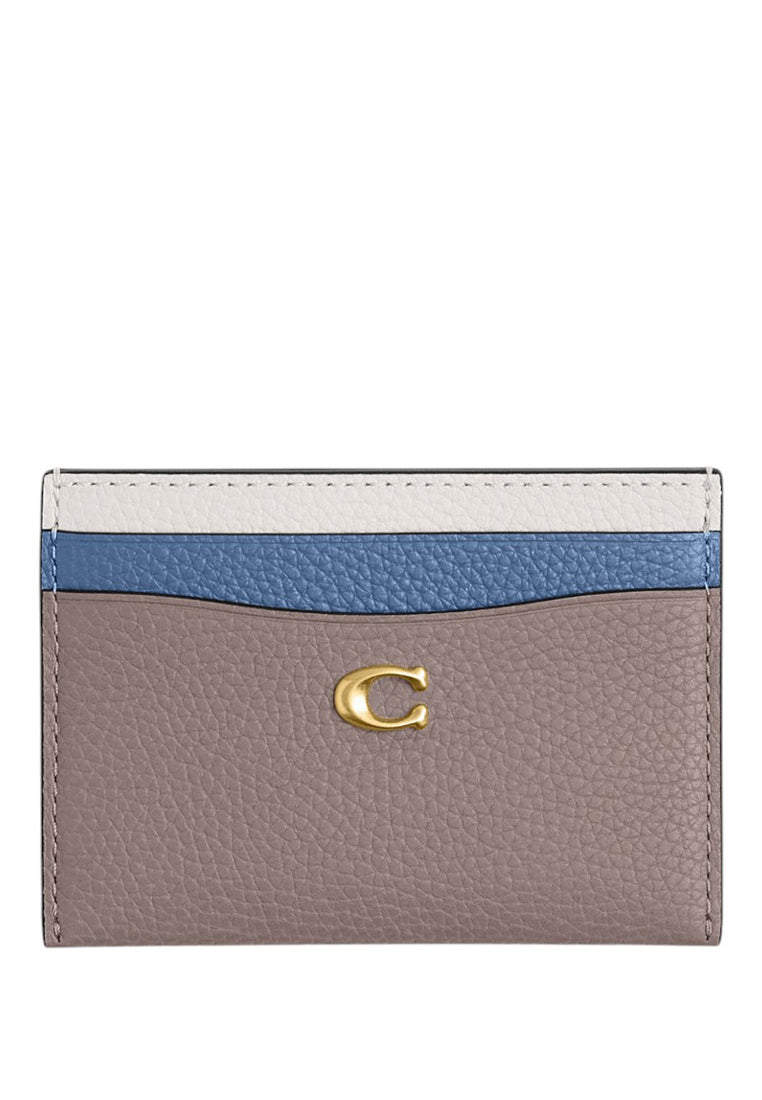 Coach Essential Card Case In Colorblock - Ash/Multi