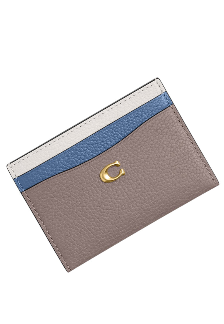 Coach Essential Card Case In Colorblock - Ash/Multi