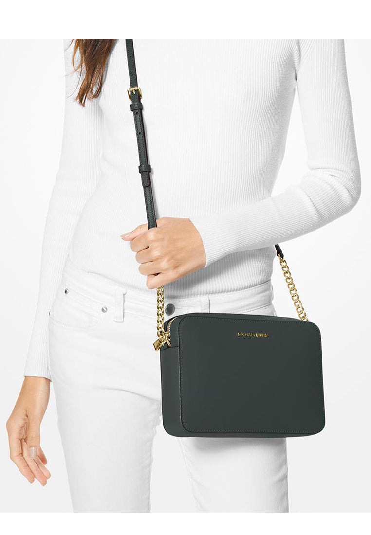 Michael Kors Jet Set Large Saffiano Leather Crossbody - Dark Atlantic
