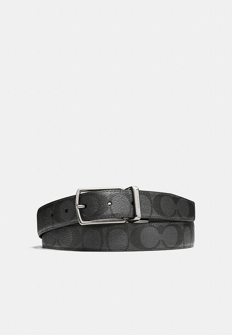 Coach Modern Harness Reversible Belt In Signature Canvas- Black