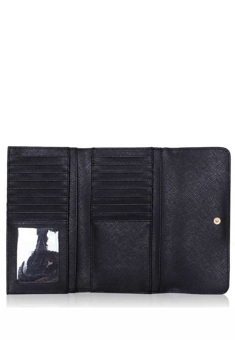 Michael Kors Jet Set Travel Large Trifold Wallet - Black