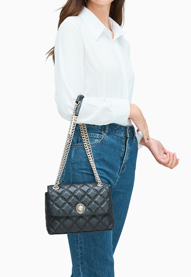 Kate Spade Natalia Small Flap Crossbody Bag - Black