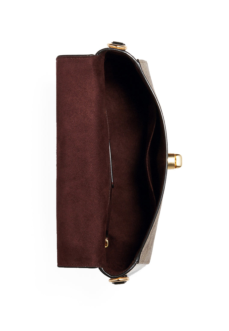 Coach Marlie Top Handle Satchel In Blocked Signature Canvas - Brown