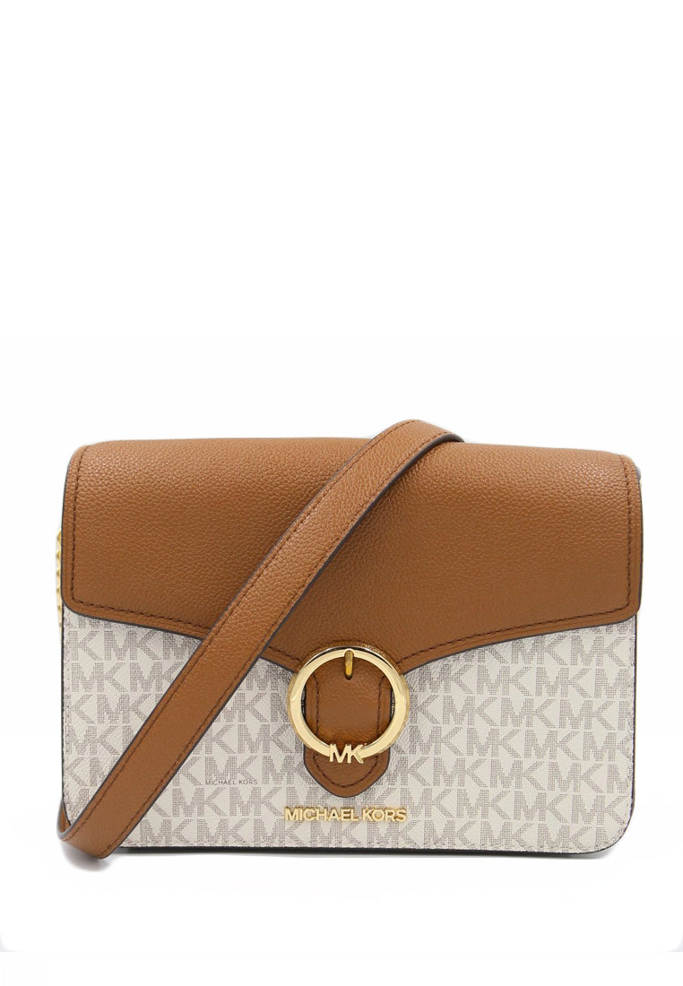 Michael Kors Wanda Medium Signature Crossbody Bag - Vanilla