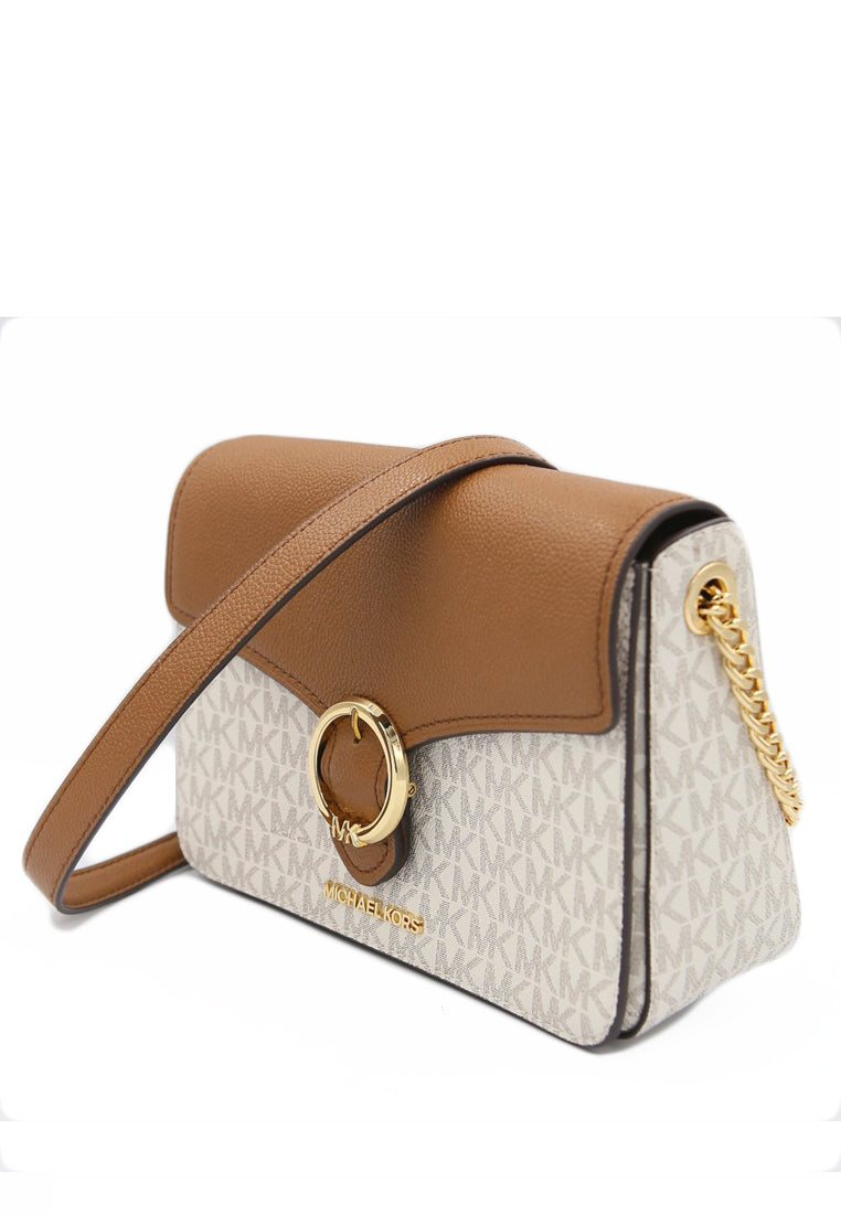 Michael Kors Wanda Medium Signature Crossbody Bag - Vanilla