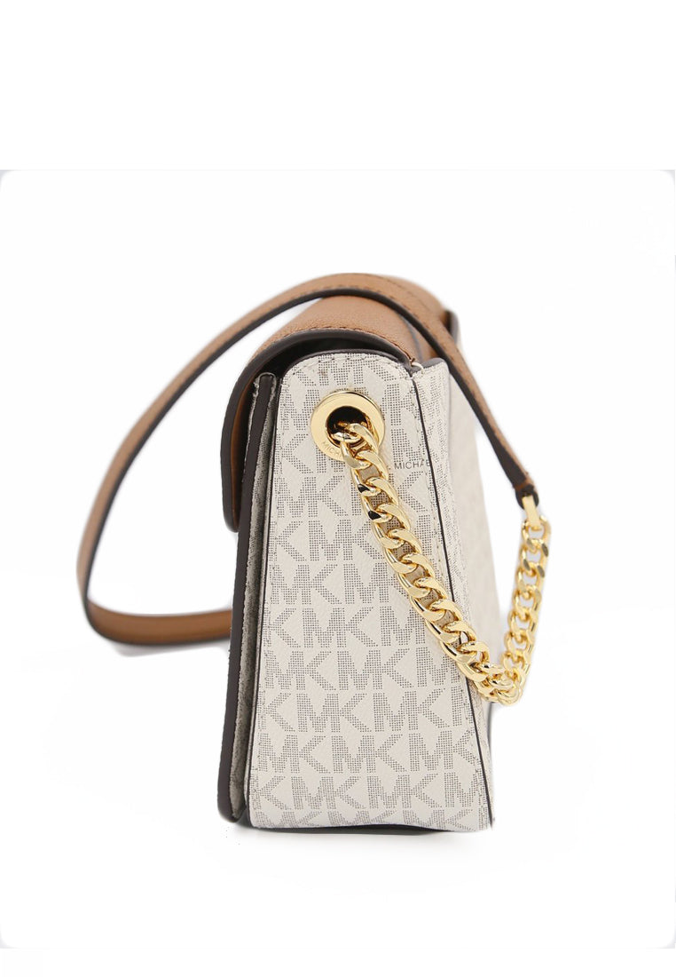 Michael Kors Wanda Medium Signature Crossbody Bag - Vanilla