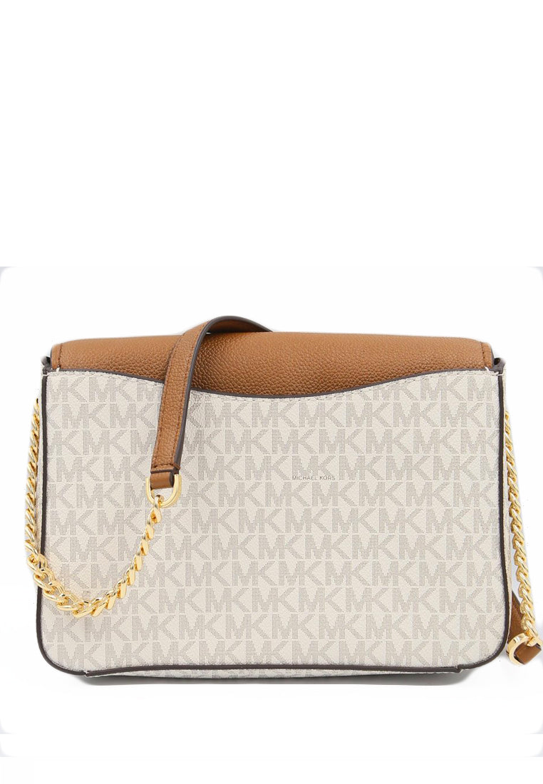 Michael Kors Wanda Medium Signature Crossbody Bag - Vanilla