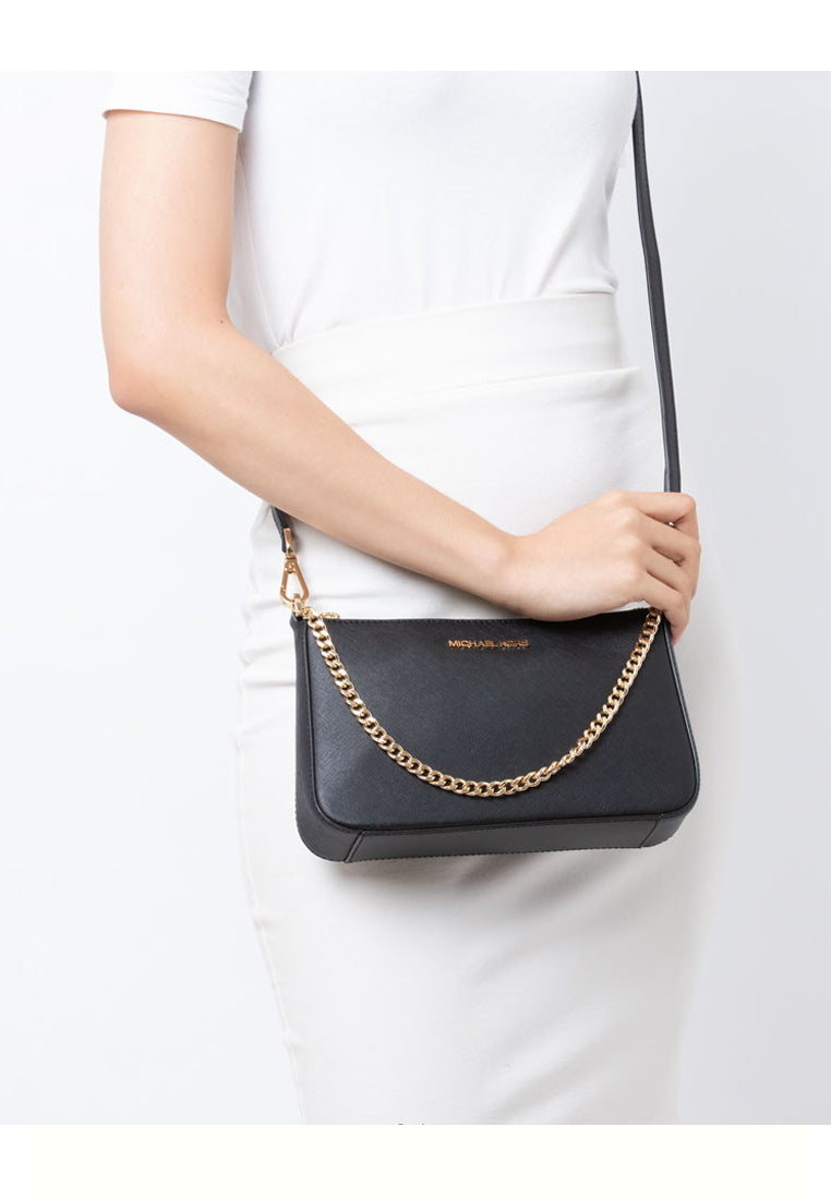 Michael Kors Jet Set Travel Medium Zip Pouchette - Black