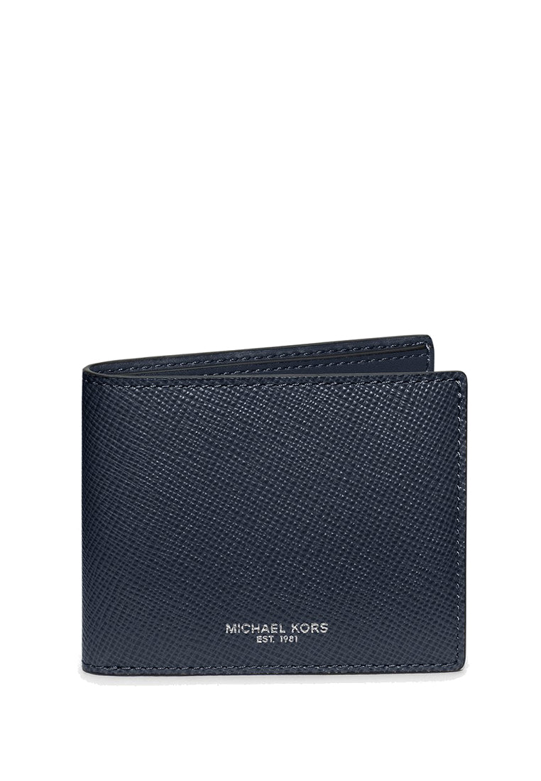 Michael Kors Harrison Leather Slim Billfold Wallet - Navy