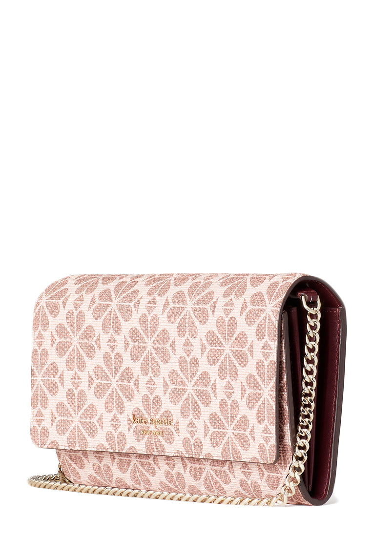 Kate Spade Spade Flower Coated Canvas Chain Clutch - Pink Multi