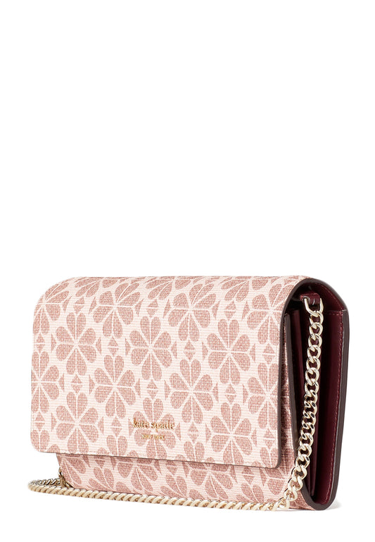 Kate Spade Spade Flower Coated Canvas Chain Clutch - Pink Multi