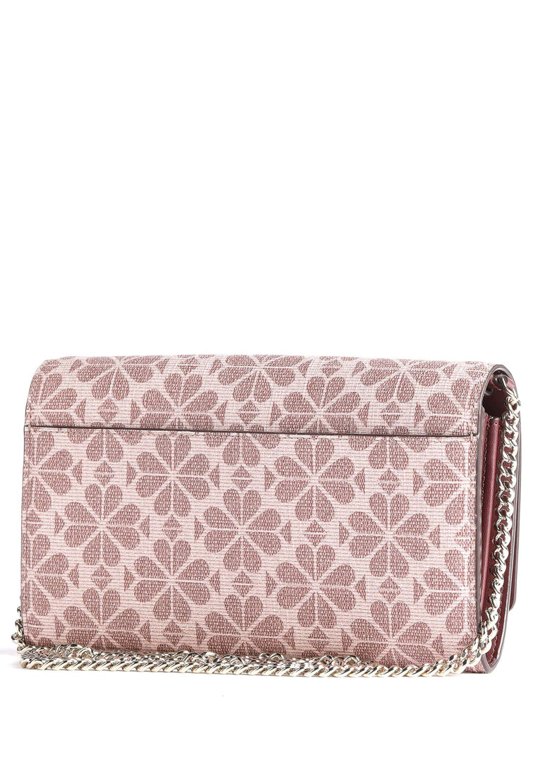 Kate Spade Spade Flower Coated Canvas Chain Clutch - Pink Multi
