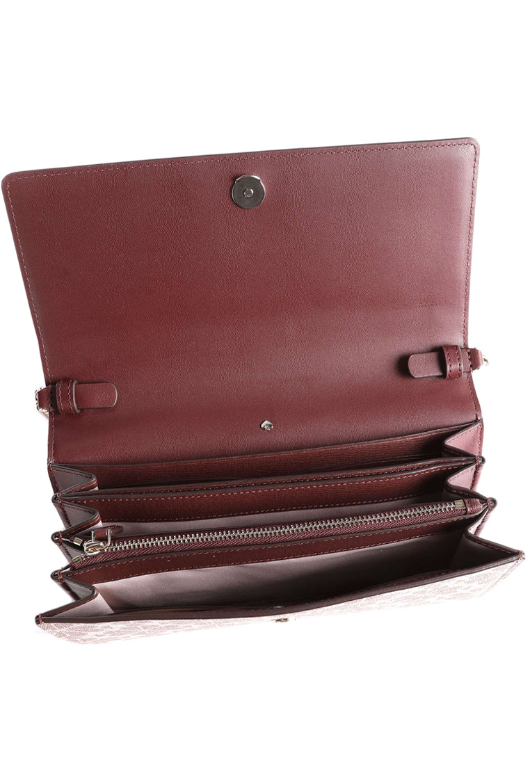 Kate Spade Spade Flower Coated Canvas Chain Clutch - Pink Multi