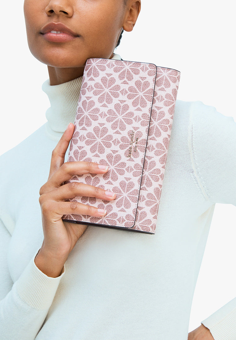 Kate Spade Spade Flower Coated Canvas Chain Clutch - Pink Multi