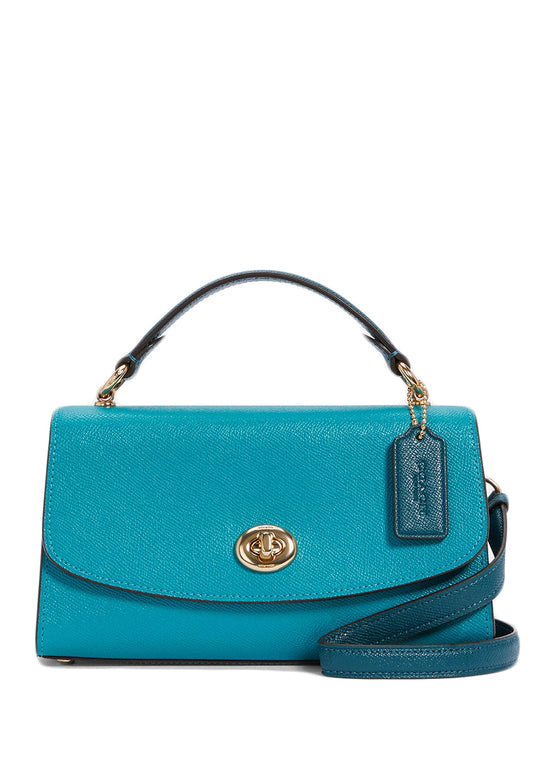 Coach Tilly Satchel 23 In Colorblock - Teal