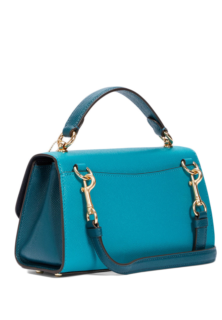 Coach Tilly Satchel 23 In Colorblock - Teal