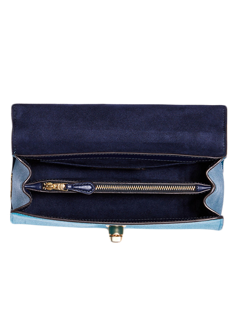 Coach Tilly Satchel 23 In Colorblock - Teal