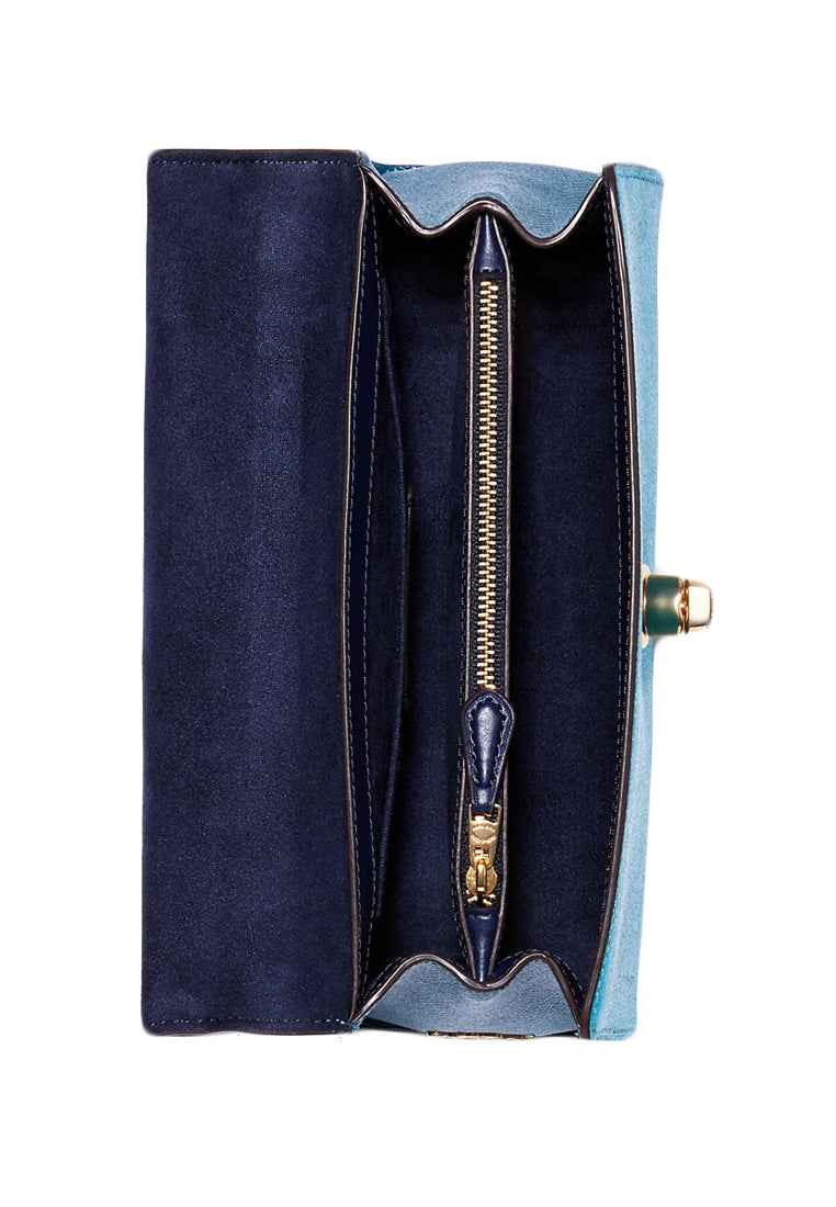 Coach Tilly Satchel 23 In Colorblock - Teal