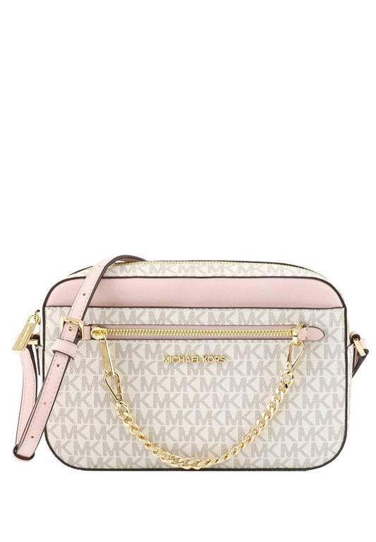 Michael Kors Jet Set Item Signature Large Chain Crossbody Bag - Power Blush
