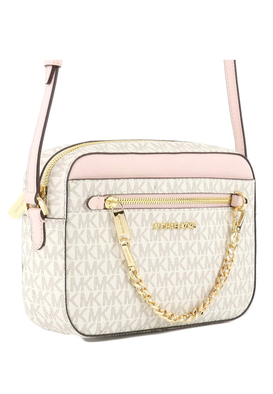 Michael Kors Jet Set Item Signature Large Chain Crossbody Bag - Power Blush