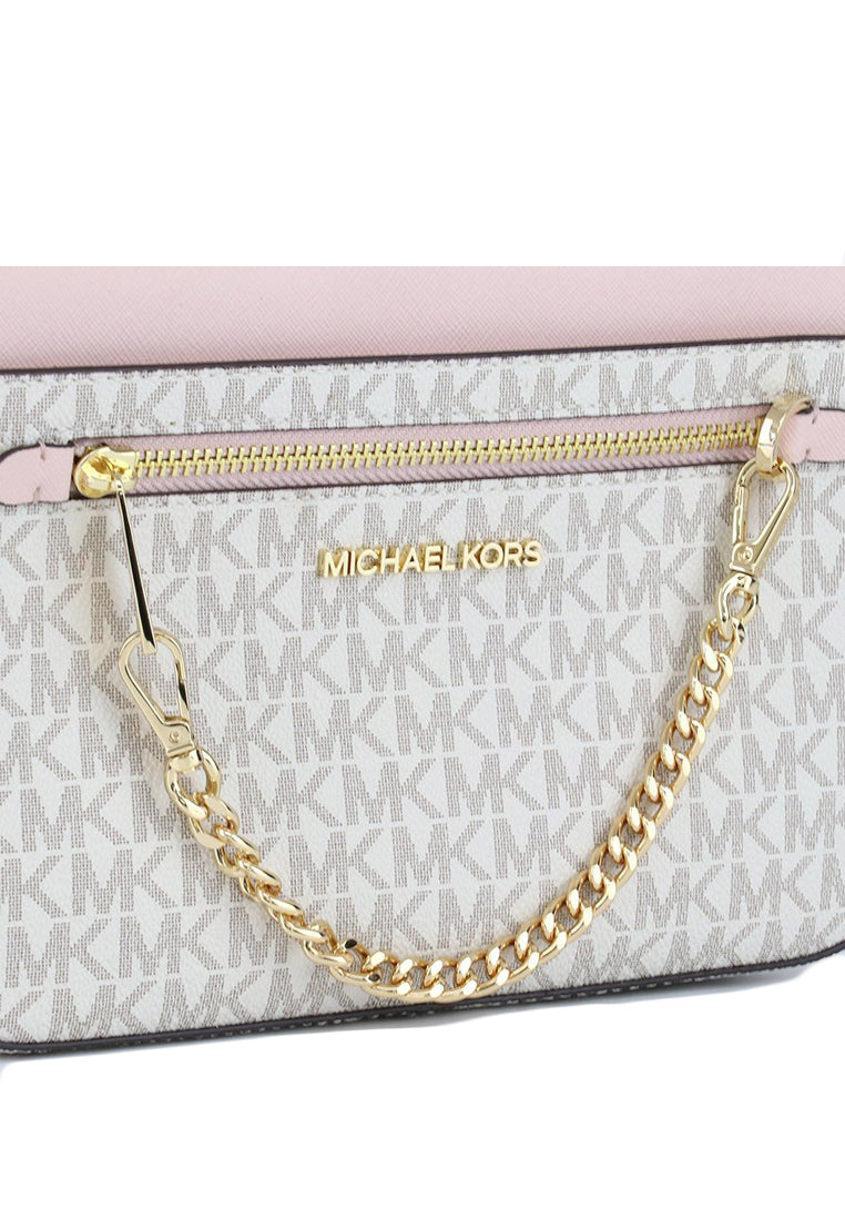 Michael Kors Jet Set Item Signature Large Chain Crossbody Bag - Power Blush