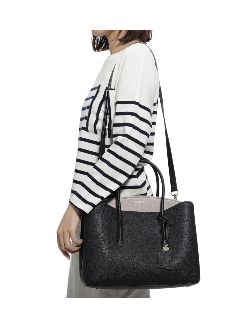 Kate Spade Margaux Large Satchel - Black/Warm