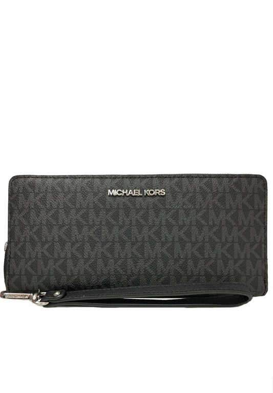 Michael Kors Jet Set Travel Signature Zip Around Continental Wallet - Black