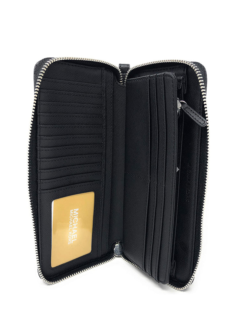 Michael Kors Jet Set Travel Signature Zip Around Continental Wallet - Black