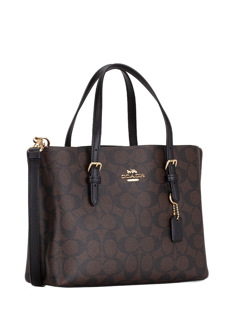 Coach Mollie Tote 25 In Signature Canvas - Dark Brown